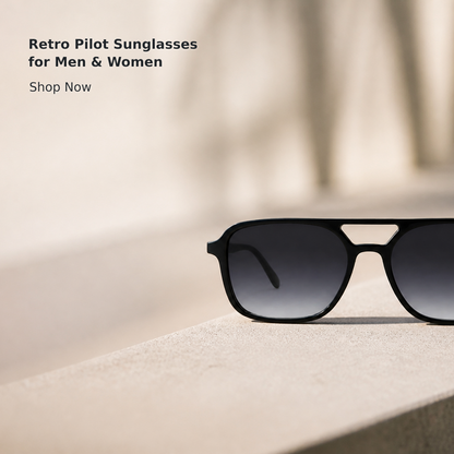 Retro Pilot Sunglasses for Men & Women